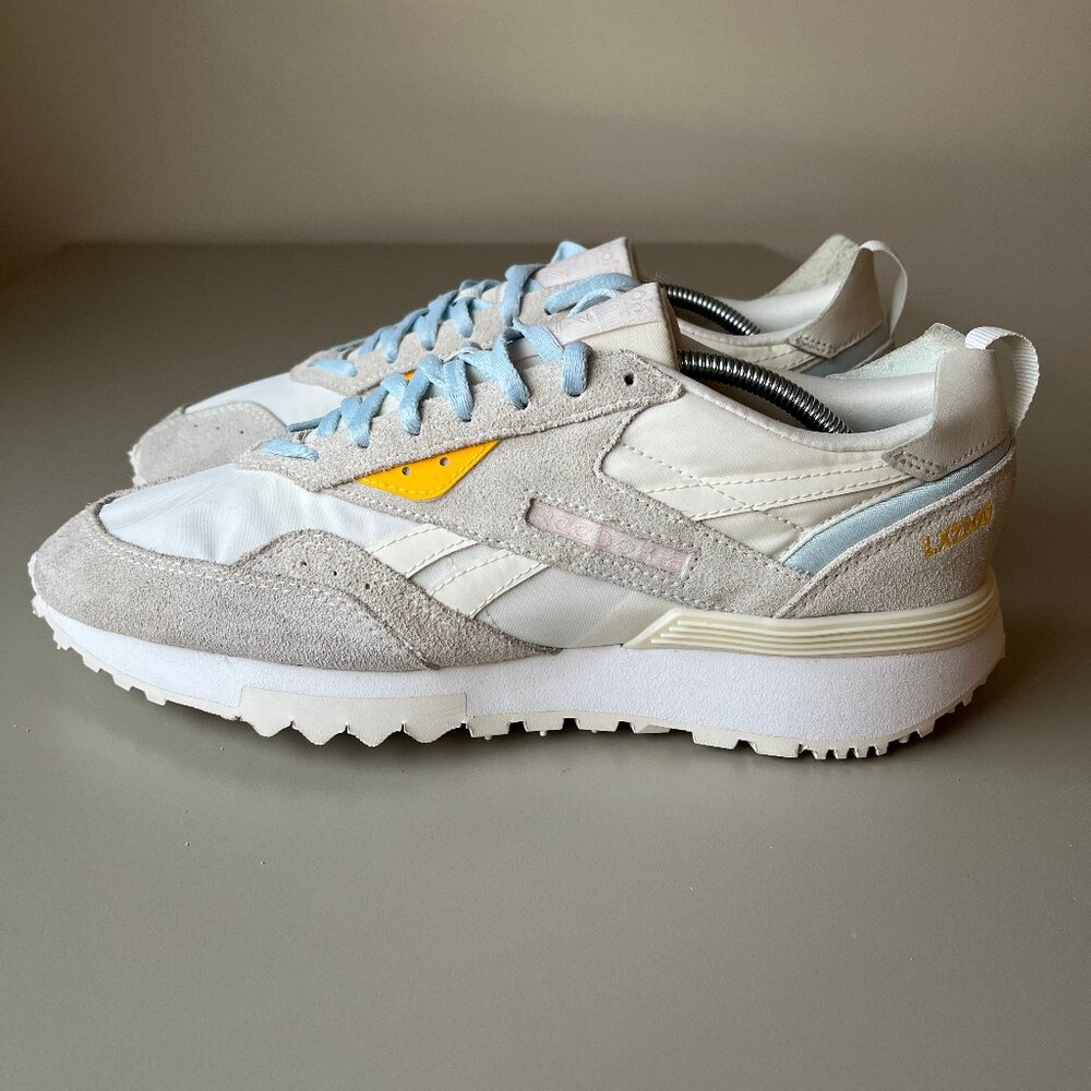 Reebok LX 2200 Chalk Glass Blue Womens Running Athletic Sneaker Shoes 10.0 US